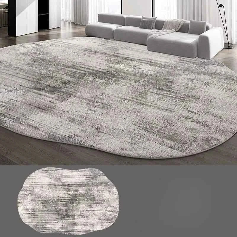 Irregular Shapes Carpets for Living Room Fluffy Soft Lounge Floor Mat HomeThick Plush Rug Large Area Bedroom Decor Grey Carpet
