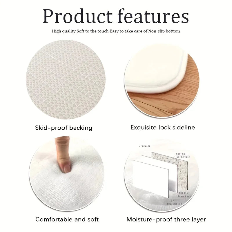 VIKAMA Nordic Luxury Living Room Carpet - Stylish Large Area Floor Mat for Sofa, Coffee Table, Bedroom, and Lounge Decoration