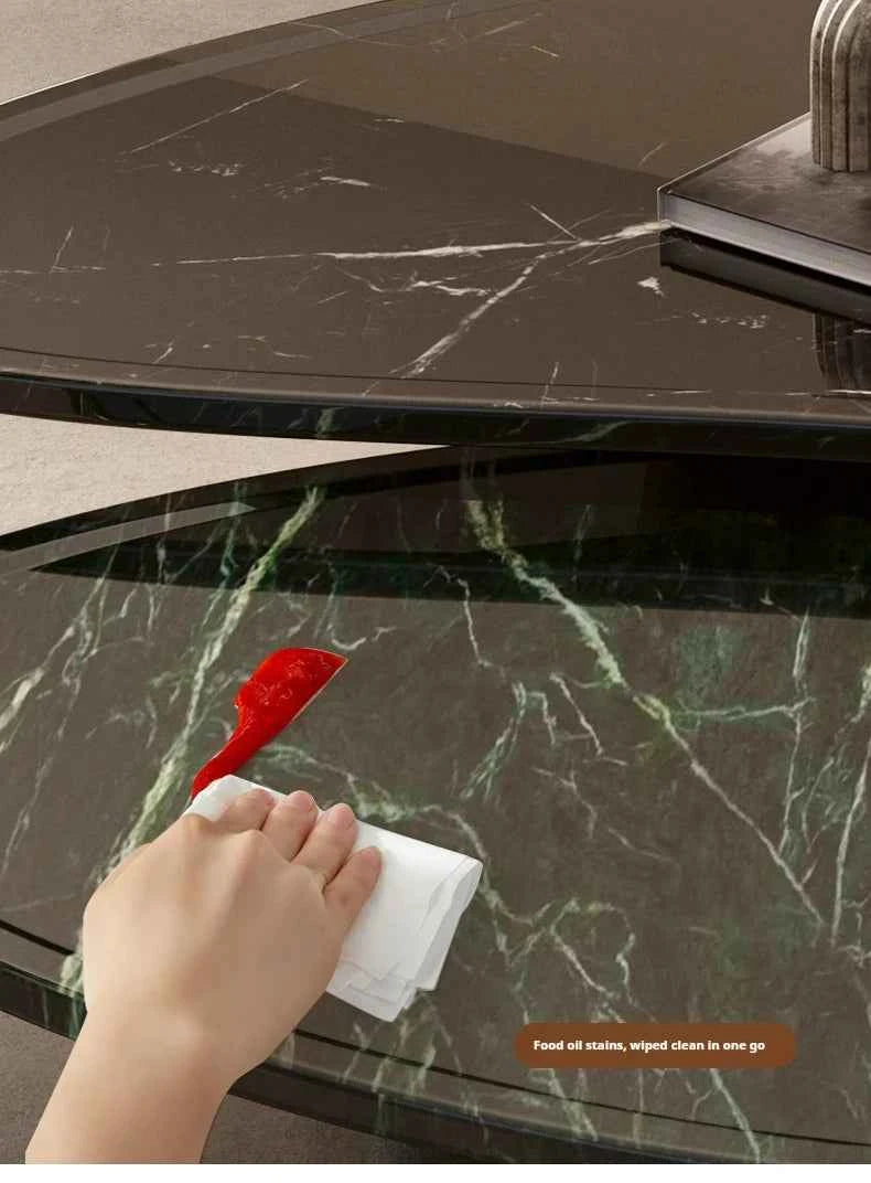 Luxury Marble Coffee Table - Italian Designer Natural Stone Tea Table in Artistic Freeform Shape for Modern Living Room