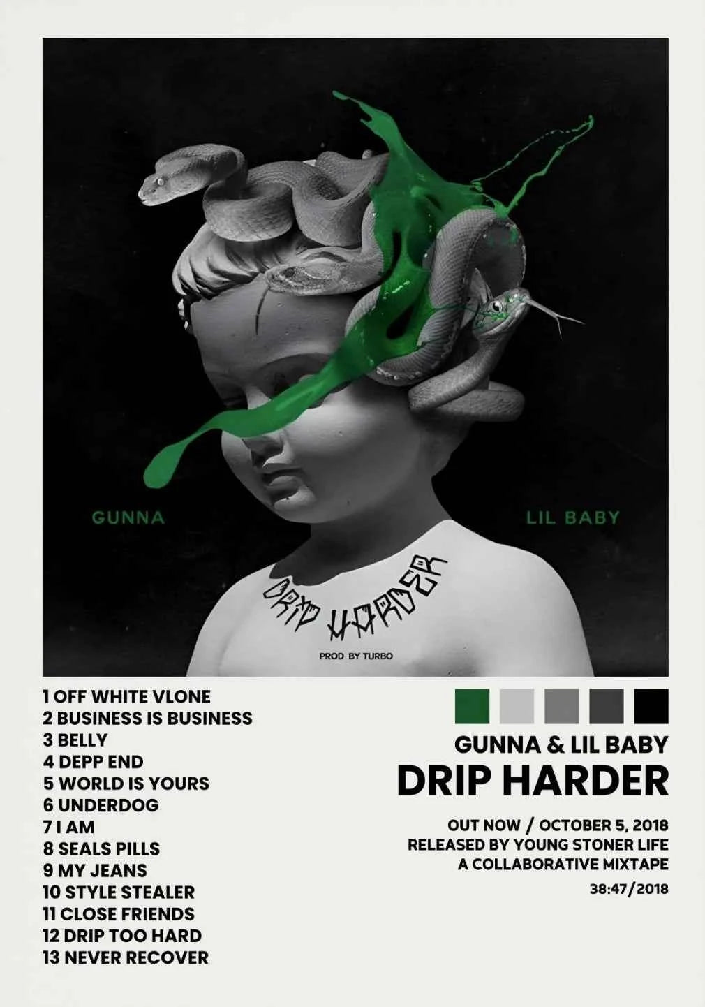 Hip Hop Rap Star Drake Eminem Music Album Covers Poster Print Canvas Painting Wall Art Picture Bedroom Living Room Home Decor