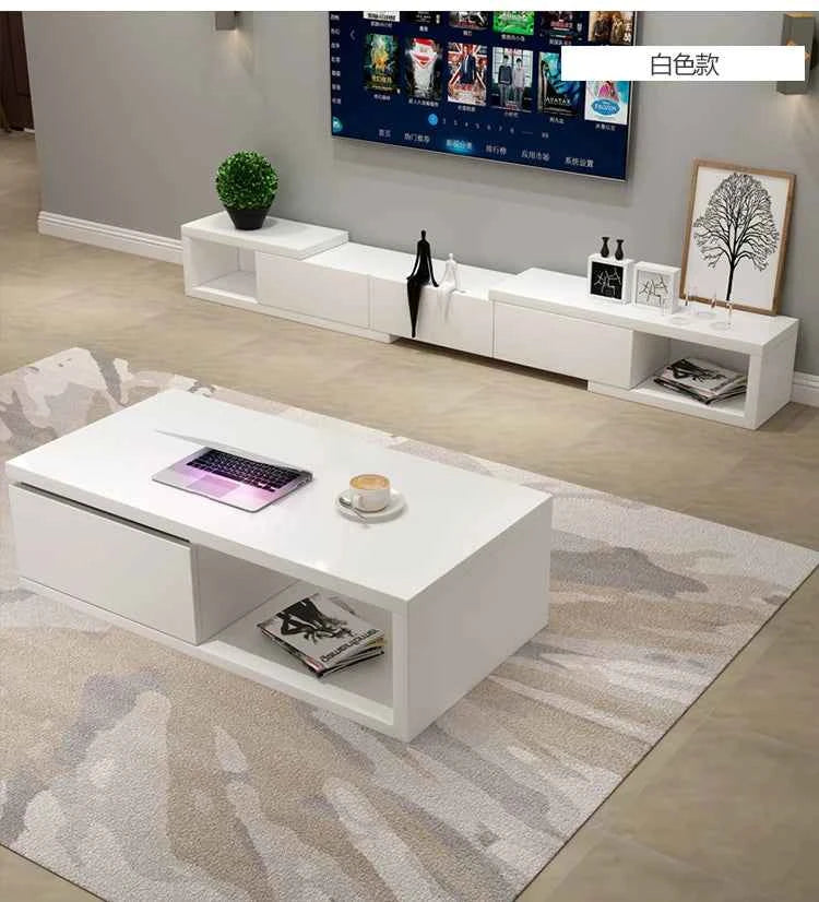 Retractable Modern Tv Stand Hiding Handles Media Cabinet Floor Tv Stand Black High End Mobili Per La Casa Home Furniture