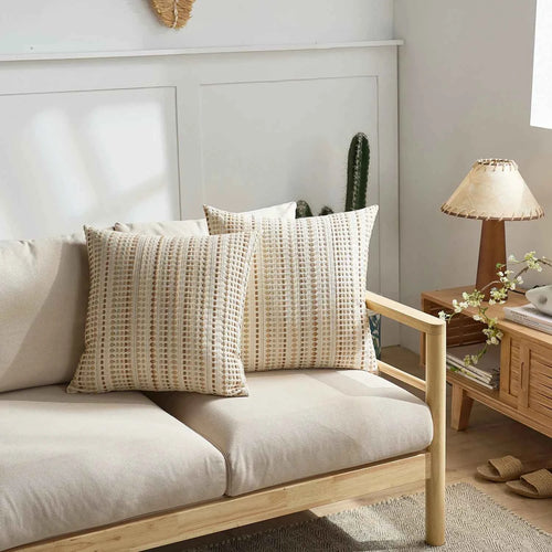 1pc modern Nordic style yarn-dyed polka dot pillow case, suitable for bedroom, sofa, car, pillow case, no core