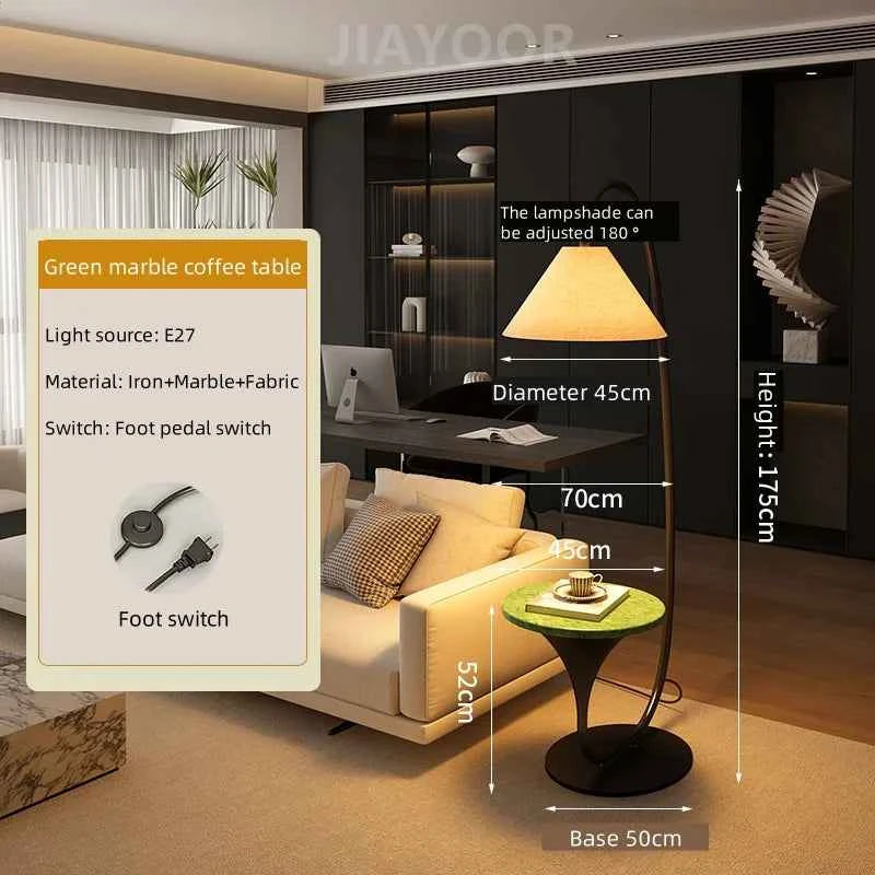 Nordic Modern High-End Fishing Lamp Floor Lamp Living Room Sofa Side Standing Lamp Antique Shelf Lamp LED Decorative Floor Light