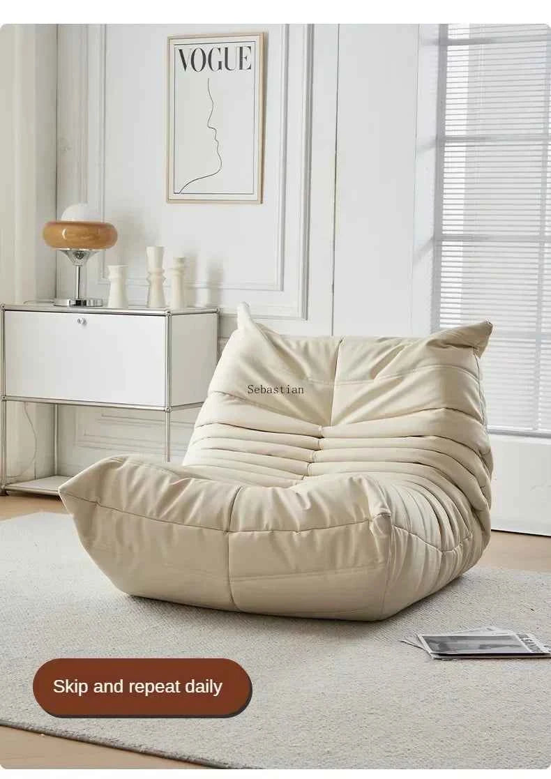 Caterpillar Velvet Sofa - Comfortable Lounge Chair for Small House Living Room, Bedroom, Store, and Balcony