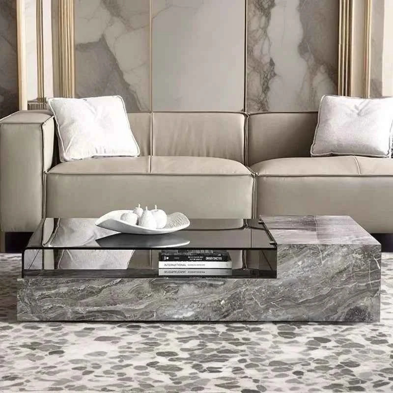 Minimalist Clear Coffee Table Luxury Modern Nordic Designer Adjustable Coffee Table Cute Cheap Glass Couchtisch Home Furniture