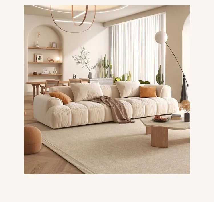 Nordic Minimalist Sofa 2 Seater Pillows Family Apartment Romantic Foot Stool Canape Living Room Furniture