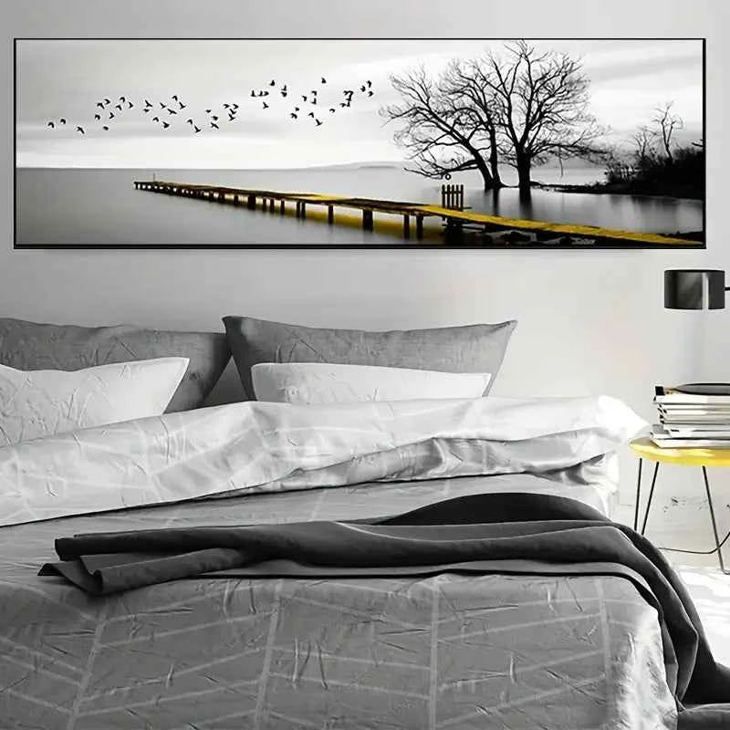 1pc Industrial Style Bridge Scenery HD Canvas Painting Art Posters for Home and Office Decor  Wall Pictures  Frameless