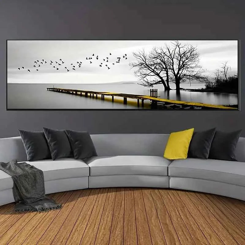 1pc Industrial Style Bridge Scenery HD Canvas Painting Art Posters for Home and Office Decor  Wall Pictures  Frameless