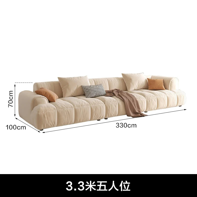 Nordic Minimalist Sofa 2 Seater Pillows Family Apartment Romantic Foot Stool Canape Living Room Furniture