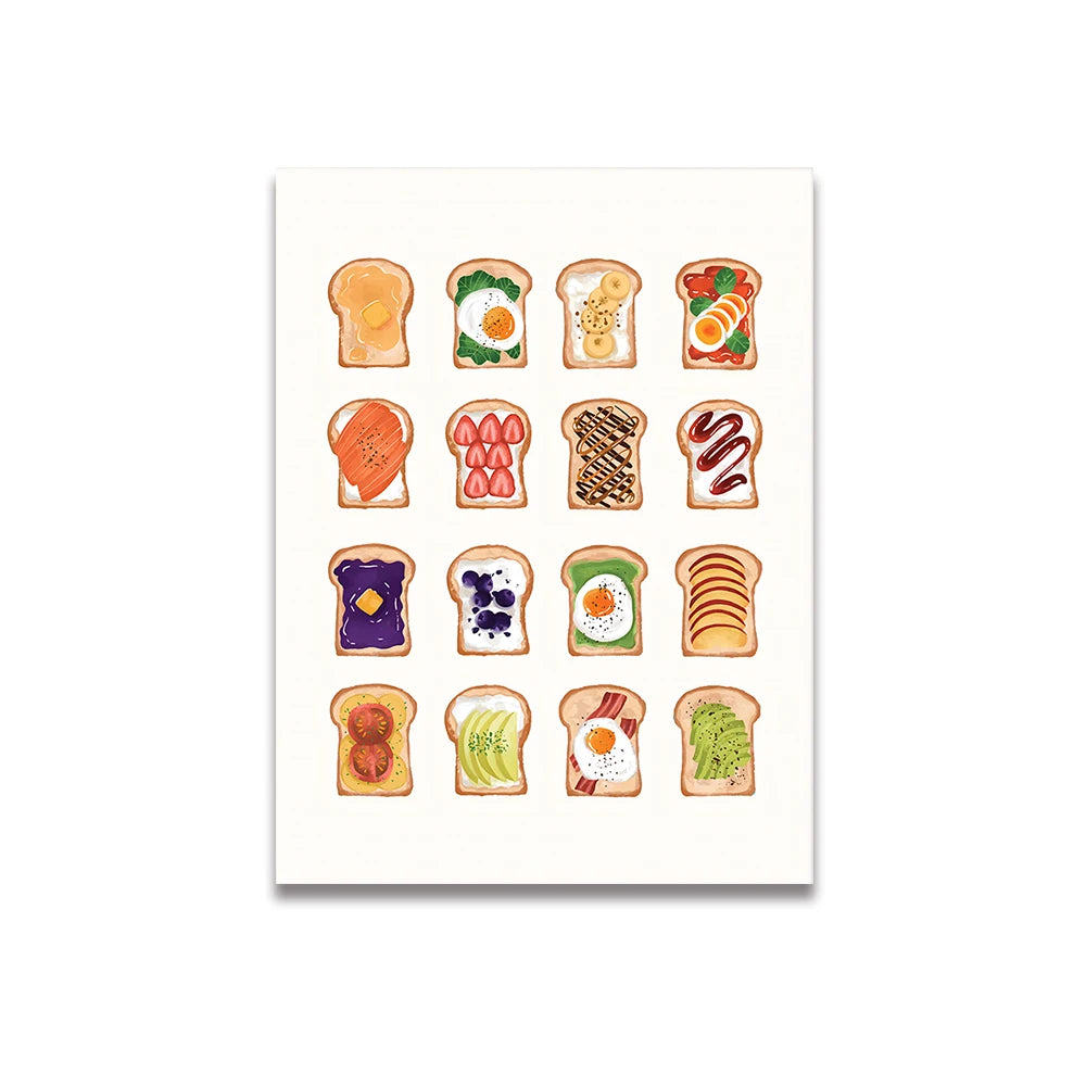 Simplicity Vintage Pink Canvas Wall Art - Cartoon Print Posters for Home Decor, Living Room & Bedroom