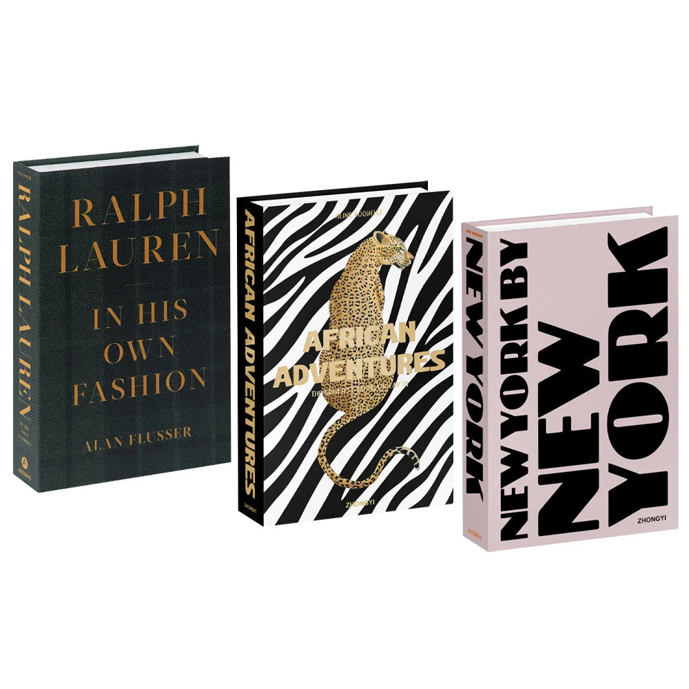 3pcs/lot Simulation Books for Decoration Luxury Home Decorative Living Room Bookcase Props Book Ornaments Home Shooting Props - The Homemakers Hub