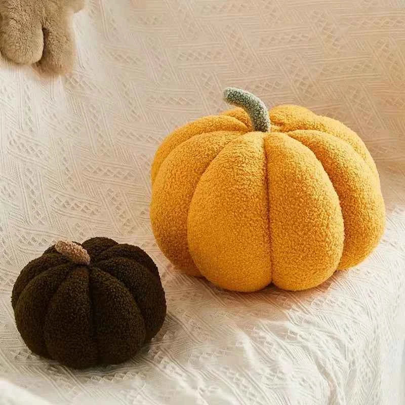 Thanksgiving Pumpkin Pillow, 3D Pumpkin Shaped Pillow Plush Pillow Decorative Pumpkin Throw Pillows for Autumn Fall Bedroom Sofa