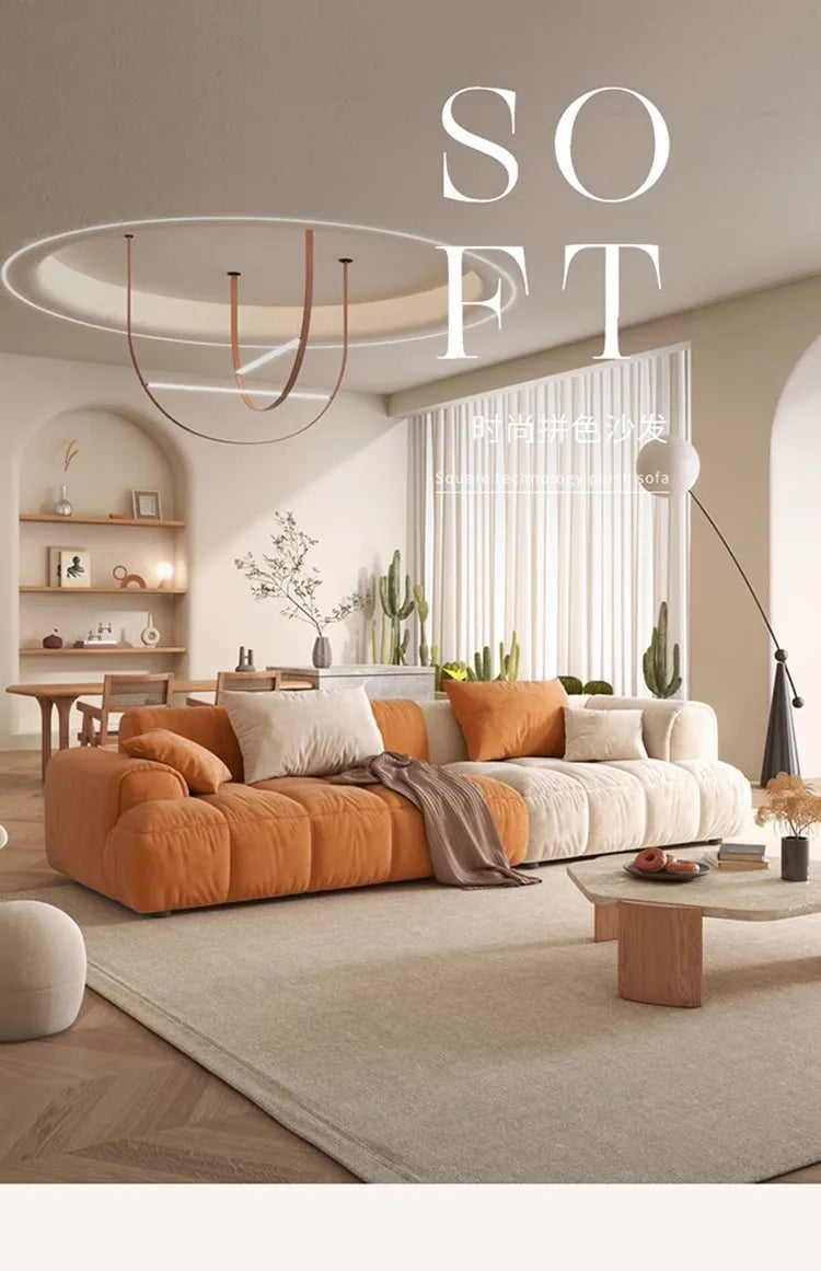 Nordic Minimalist Sofa 2 Seater Pillows Family Apartment Romantic Foot Stool Canape Living Room Furniture