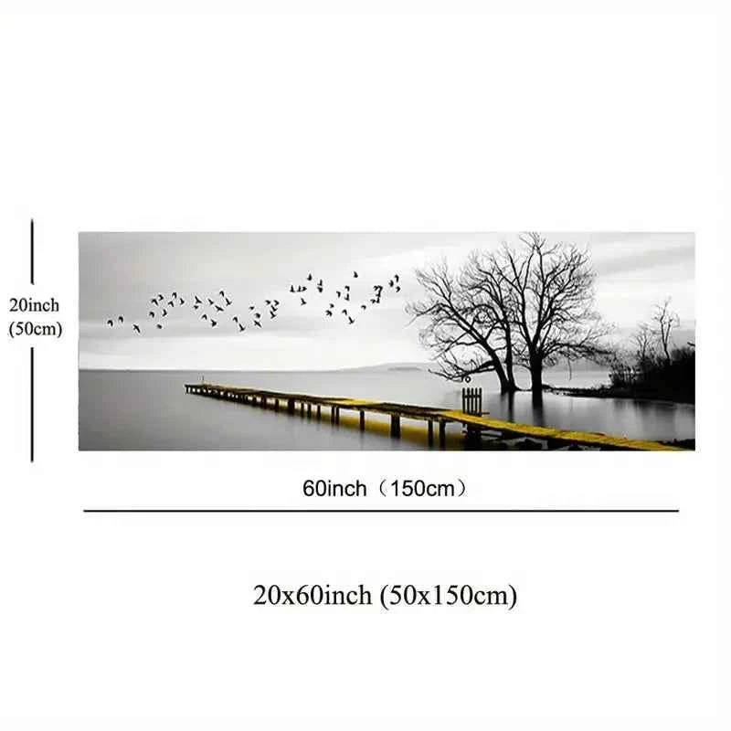1pc Industrial Style Bridge Scenery HD Canvas Painting Art Posters for Home and Office Decor  Wall Pictures  Frameless
