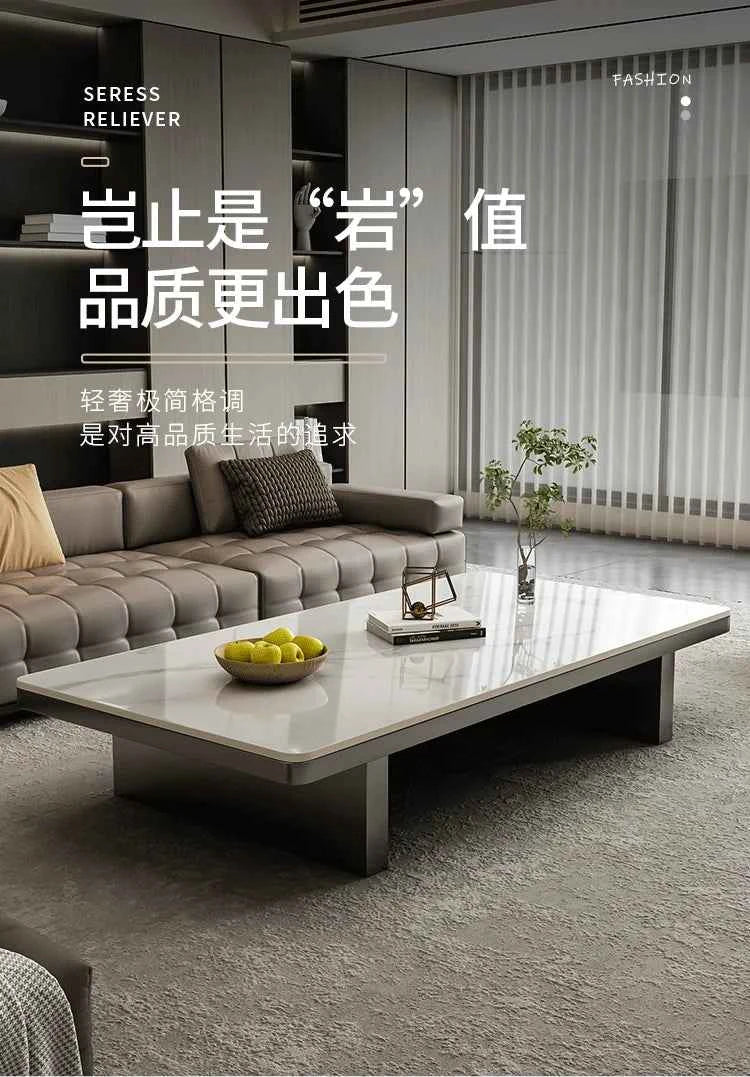 Modern Minimalist Coffee Table - Unique Italian Simple Side Table for Bedroom and Home Furniture