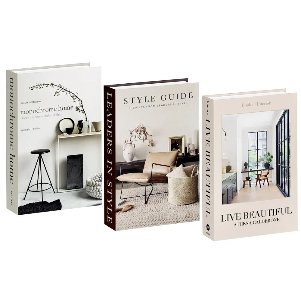 3pcs/lot Simulation Books for Decoration Luxury Home Decorative Living Room Bookcase Props Book Ornaments Home Shooting Props - The Homemakers Hub