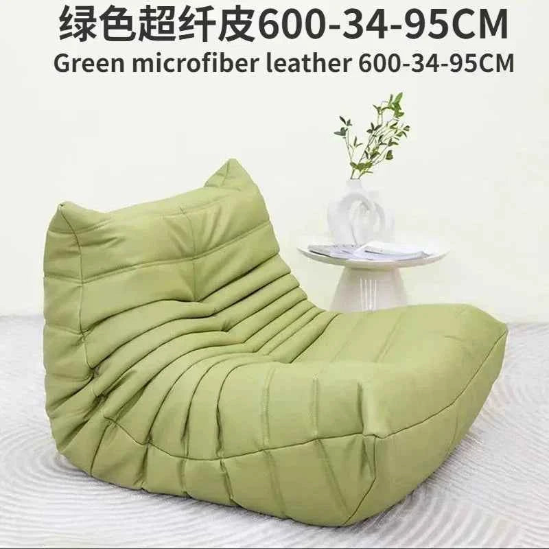 Caterpillar Velvet Sofa - Comfortable Lounge Chair for Small House Living Room, Bedroom, Store, and Balcony