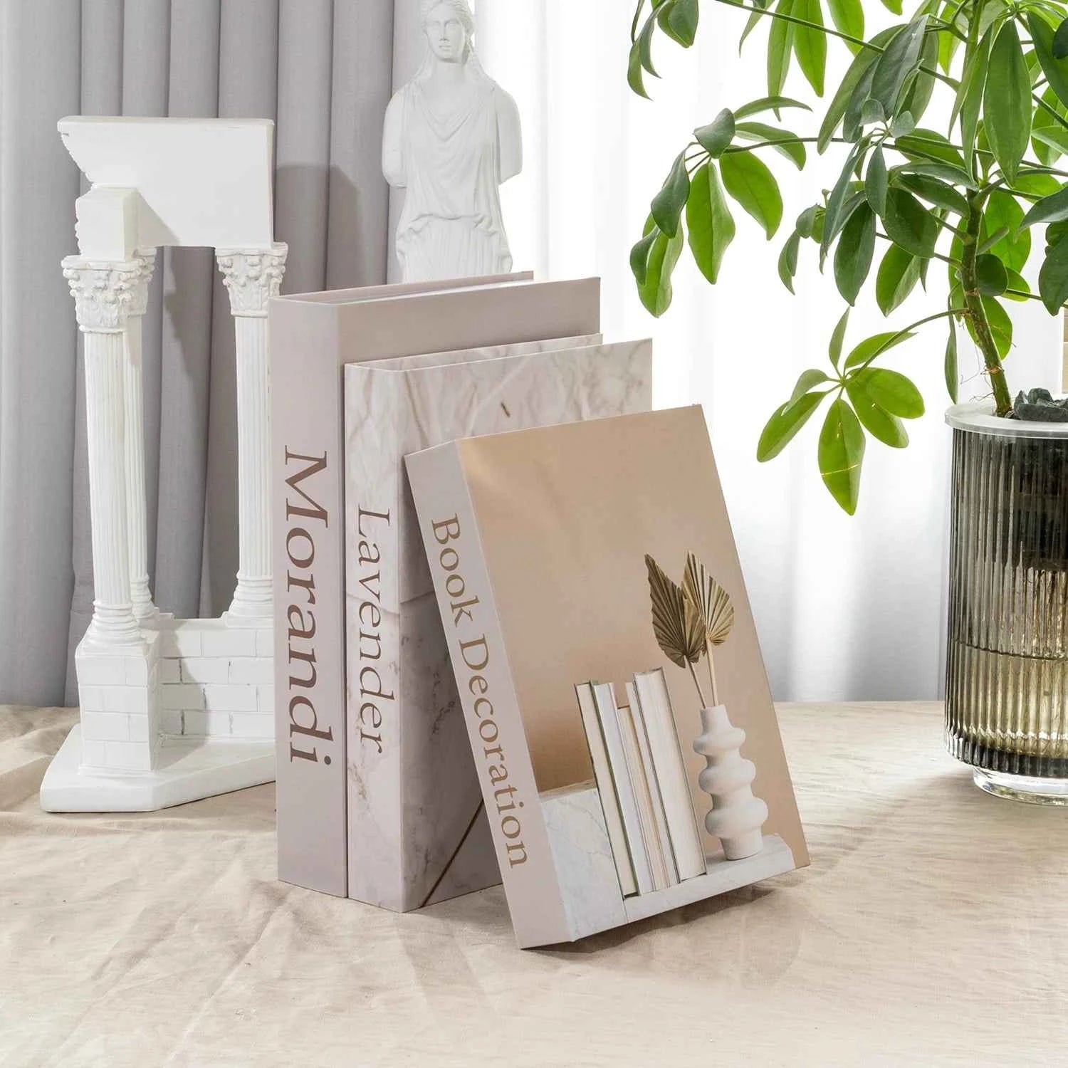 New 3Pcs/Set Multiple Size Fake Books Ornament Decorative Fake Book For Home Bookshelf Decor Living Room Coffee Table Books