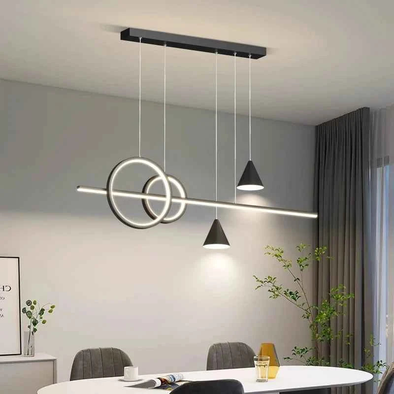 Minimalist Long Strip Restaurant Pendant Lamp Home Interior Decor Living Room Ceiling Chandelier Bar Table Cafe Hanging Lights
