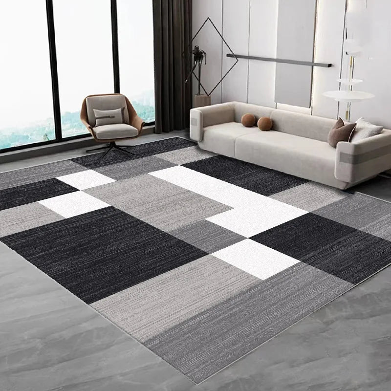 VIKAMA Nordic Carpet Living Room Mat - Modern Simple Luxury Full Blanket for Bedroom and Home Decoration