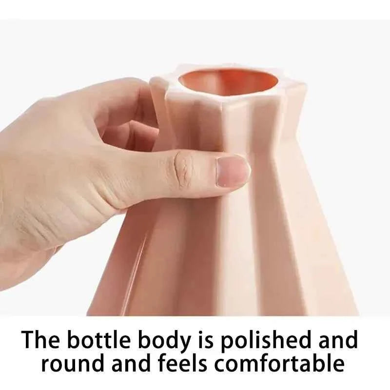 1pc Modern Flower Vase White Pink Blue Plastic Basket Nordic Home Living Room Decoration Ornament Flower Arrangement