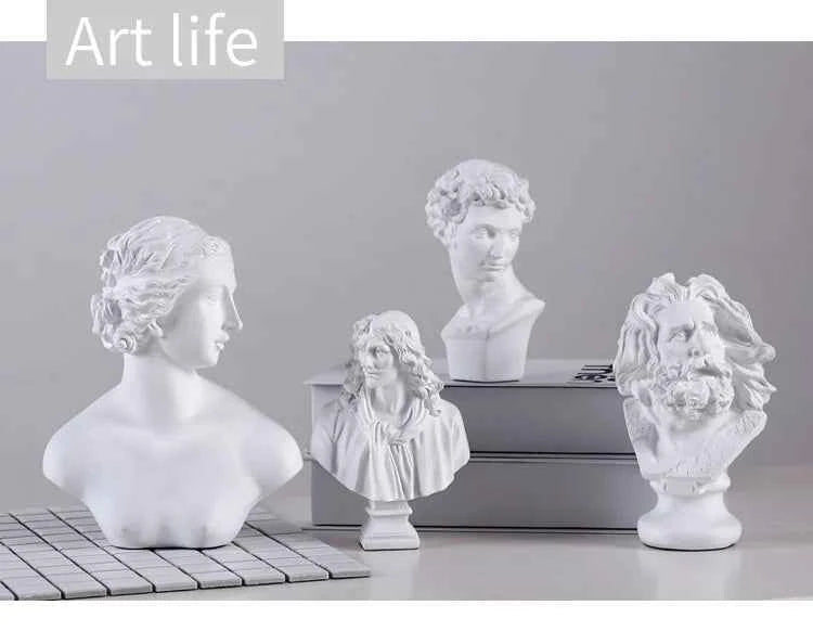 World Famous Statue Retro Art Resin Marseille Sculpture Sketch Model David Home Room Decoration Resin Office Decor Figurine