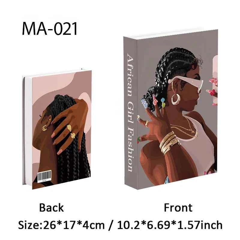 Luxury Openable Fake Books Box Decoration Fashion Black Women Magazine Coffee Table Book Villa Hotel Home Decor Shooting Props
