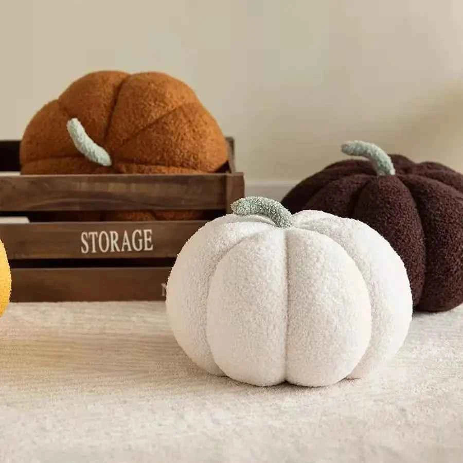 Thanksgiving Pumpkin Pillow, 3D Pumpkin Shaped Pillow Plush Pillow Decorative Pumpkin Throw Pillows for Autumn Fall Bedroom Sofa