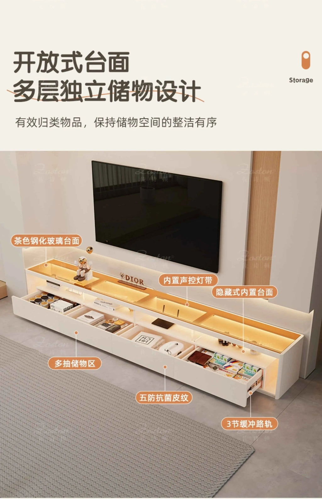 Aesthetic Minimalist Tv Stands Designer Luxury Modern Retro Tv Stands Entertainment Floor White Muebles Para Tv Home Furniture
