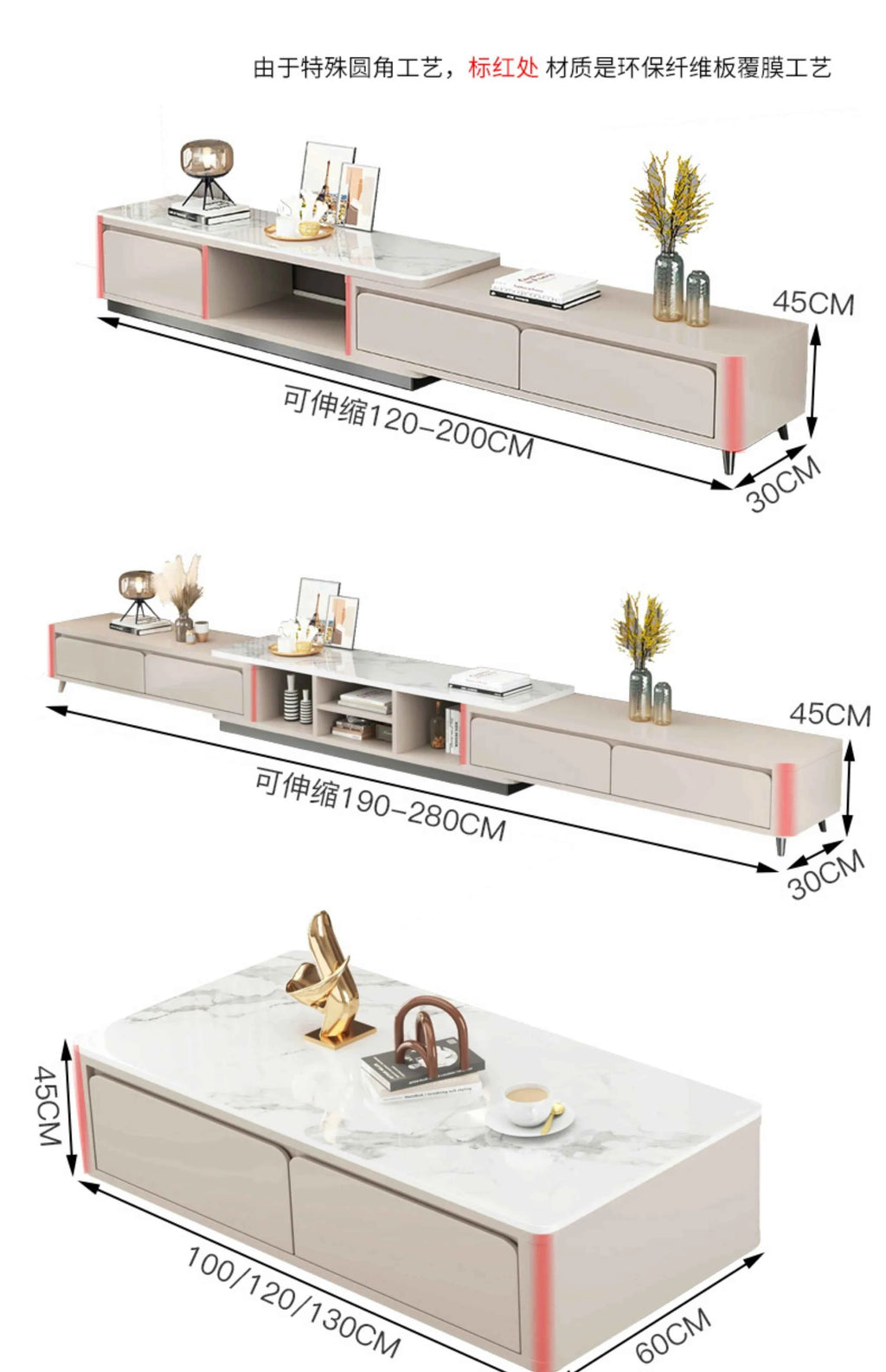 Simple Modern Tv Stand Adjustable Hiding High End Floor Tv Stands Entertainment Unit Living Room Muebles De Salon Furnitures