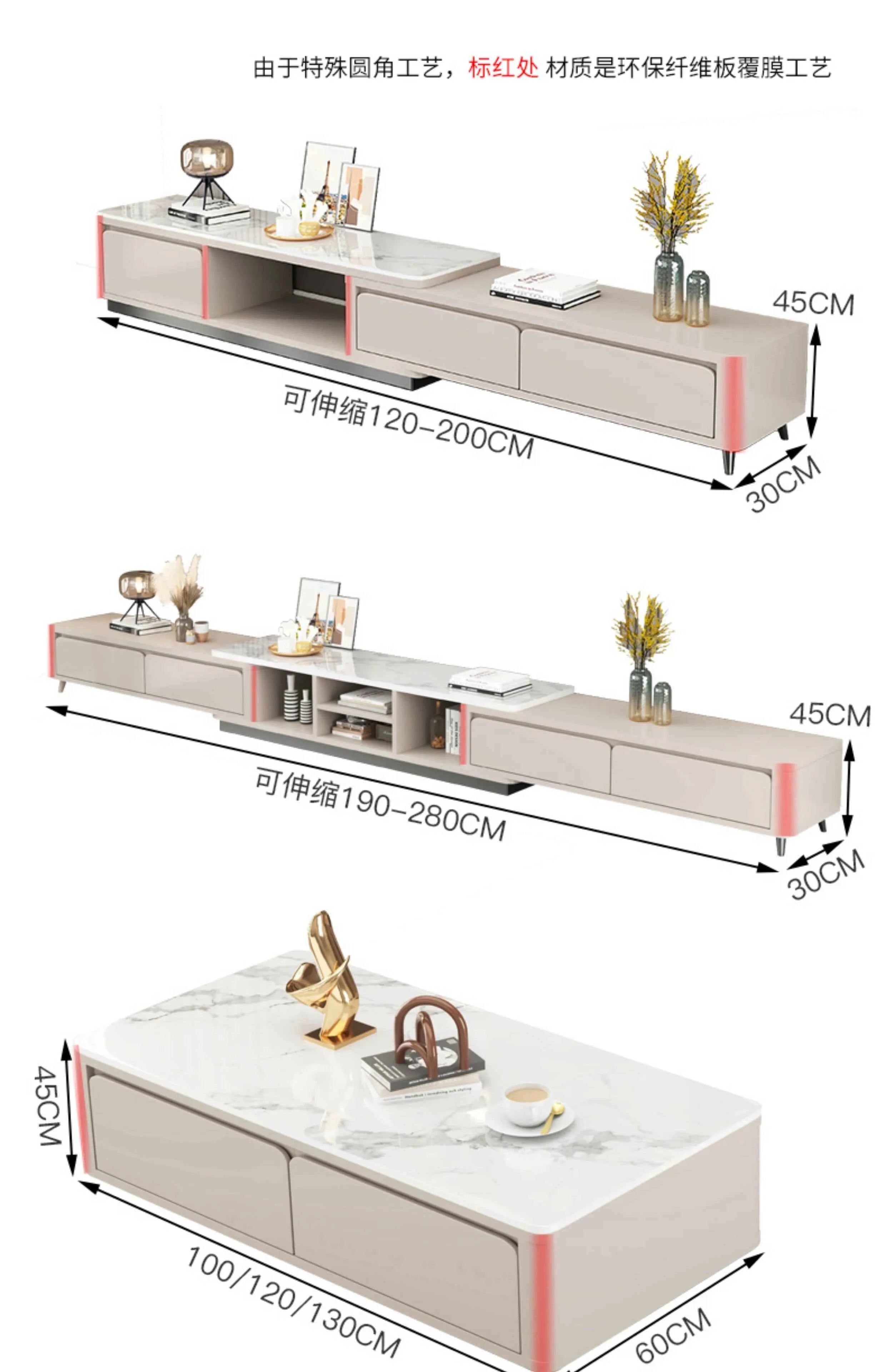 Simple Modern Tv Stand Adjustable Hiding High End Floor Tv Stands Entertainment Unit Living Room Muebles De Salon Furnitures