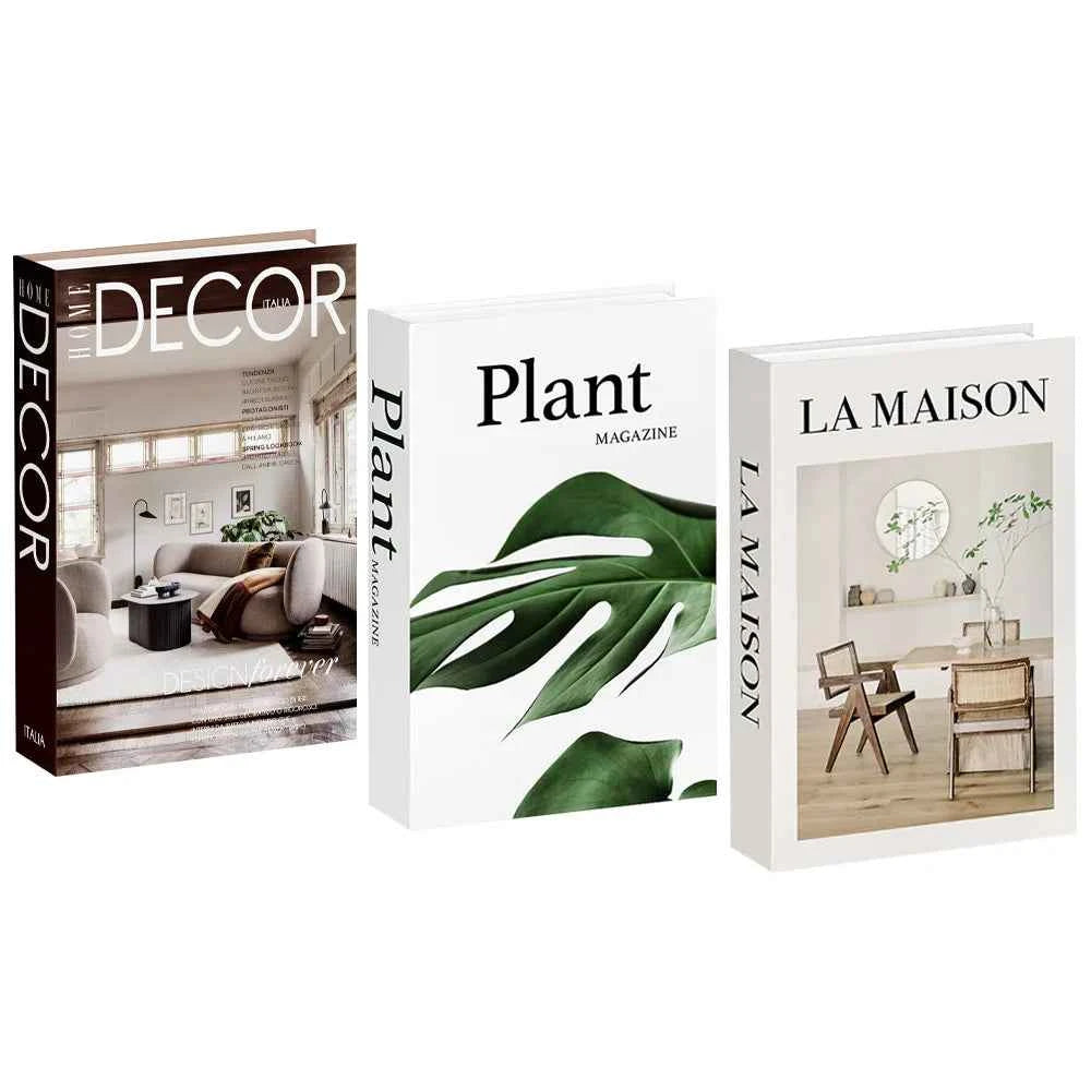 3pcs/lot Simulation Books for Decoration Luxury Home Decorative Living Room Bookcase Props Book Ornaments Home Shooting Props