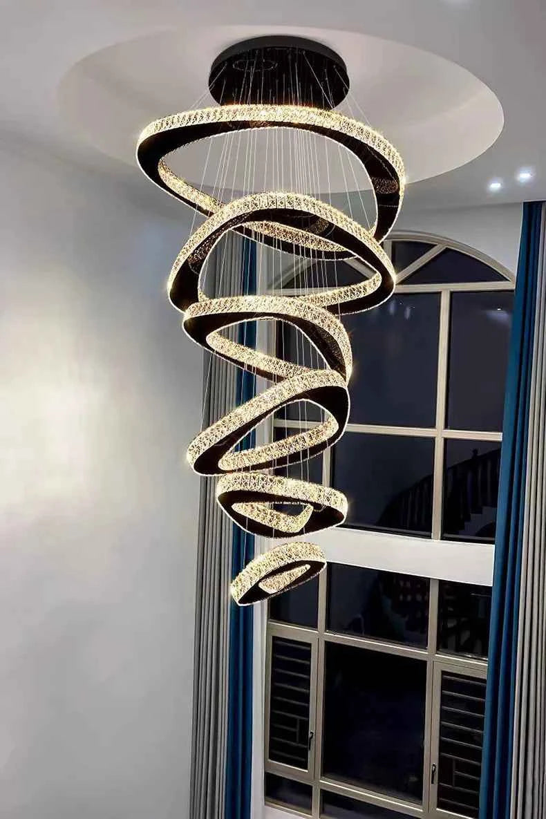 Modern Home Decoration Chandelier Villa Living Room Pendant Light Luxury Dining Room Stair Chandeliers Lustre Ceiling Chandelier