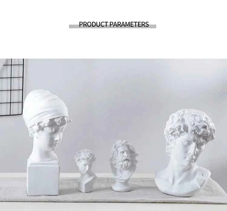 World Famous Statue Retro Art Resin Marseille Sculpture Sketch Model David Home Room Decoration Resin Office Decor Figurine