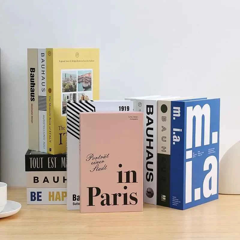 Home Decor Ornaments Living Room Study Soft Prop Book Box Luxury Coffee Table Books Modern Fake Books for Decoration