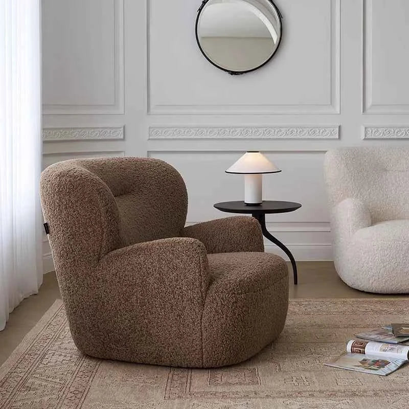 Lazy Lounge Sofa Chair - Modern Luxury Recliner for Living Room, Ergonomic Comfortable Vanity Furniture