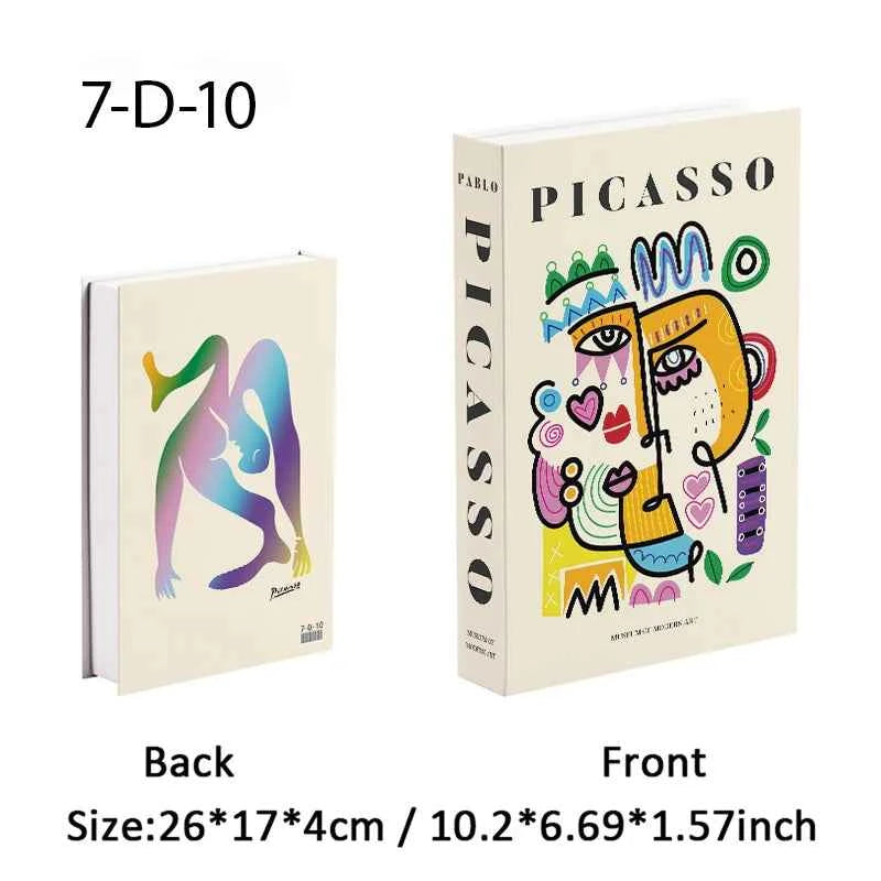 Matisse Fake Books For Decoration Luxury Decorative Books Box Abstract Coffee Table Bookshelf Bedroom Home Decor Picasso Bauhaus