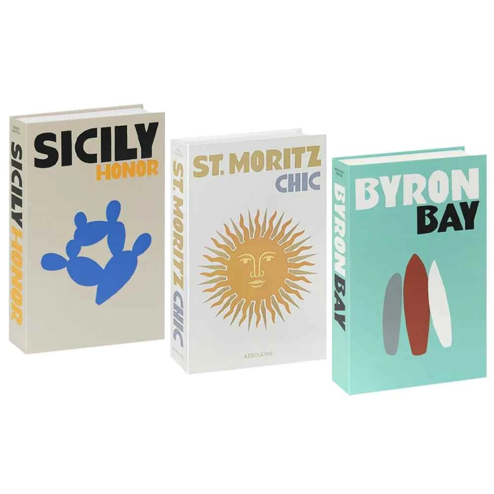 3pcs/lot Simulation Books for Decoration Luxury Home Decorative Living Room Bookcase Props Book Ornaments Home Shooting Props