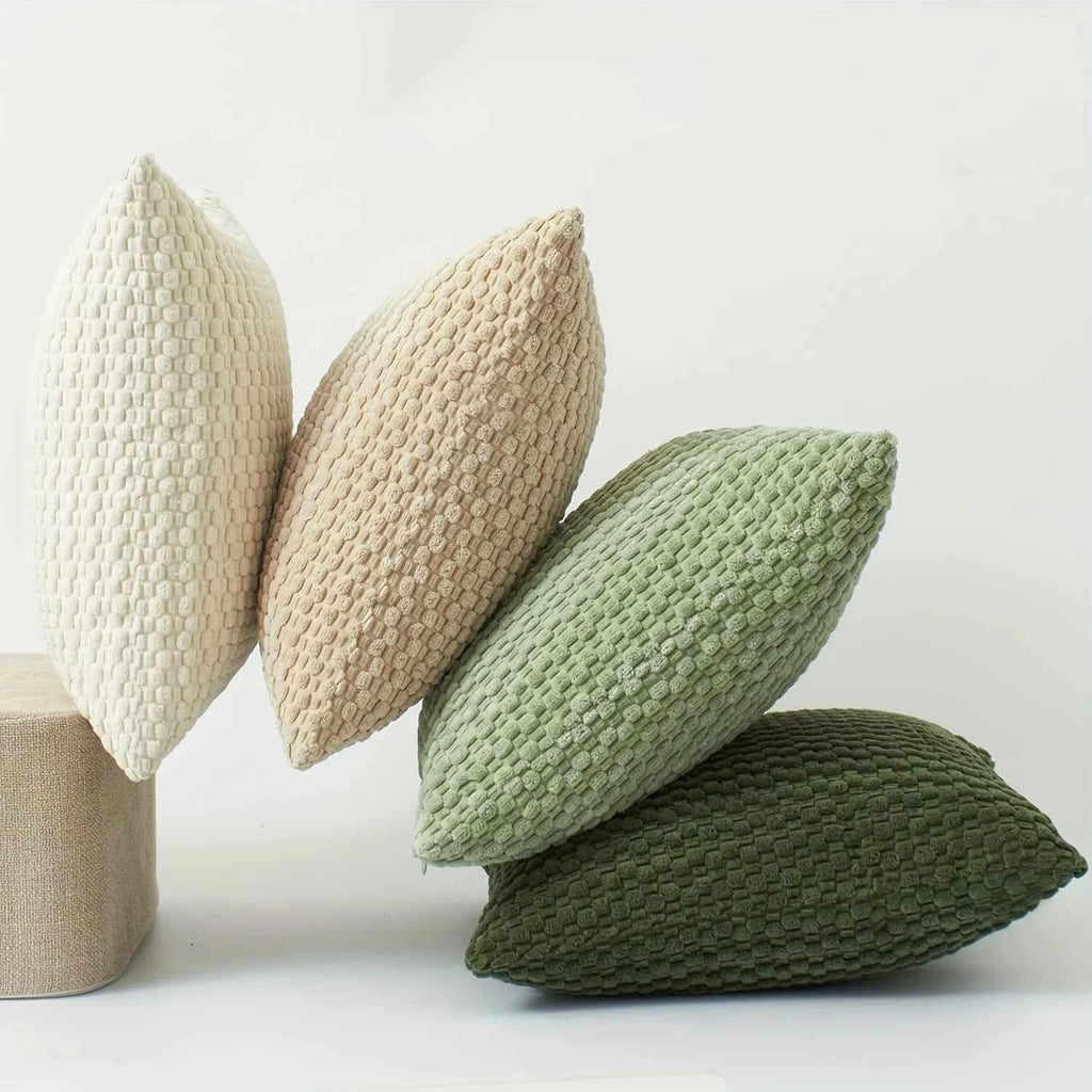 45CM Boho Striped Throw Pillow - Soft Modern Farmhouse Decor for Couch, Bed, and Sofa in Winter and Spring