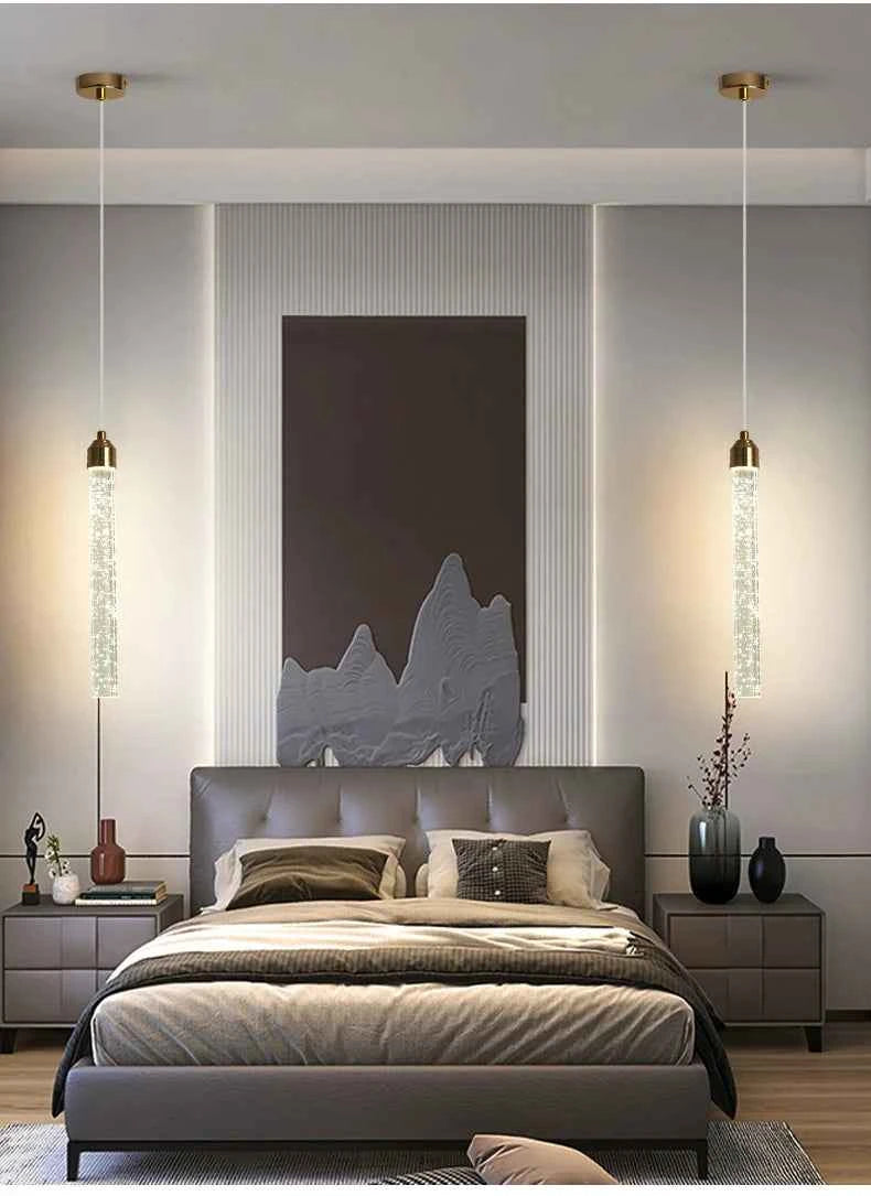 Luxury Crystal Pendant Light with Gold Fixtures Crystal Hanging Lamp  for Living Room Bedroom Dining Room Modern Home Decor