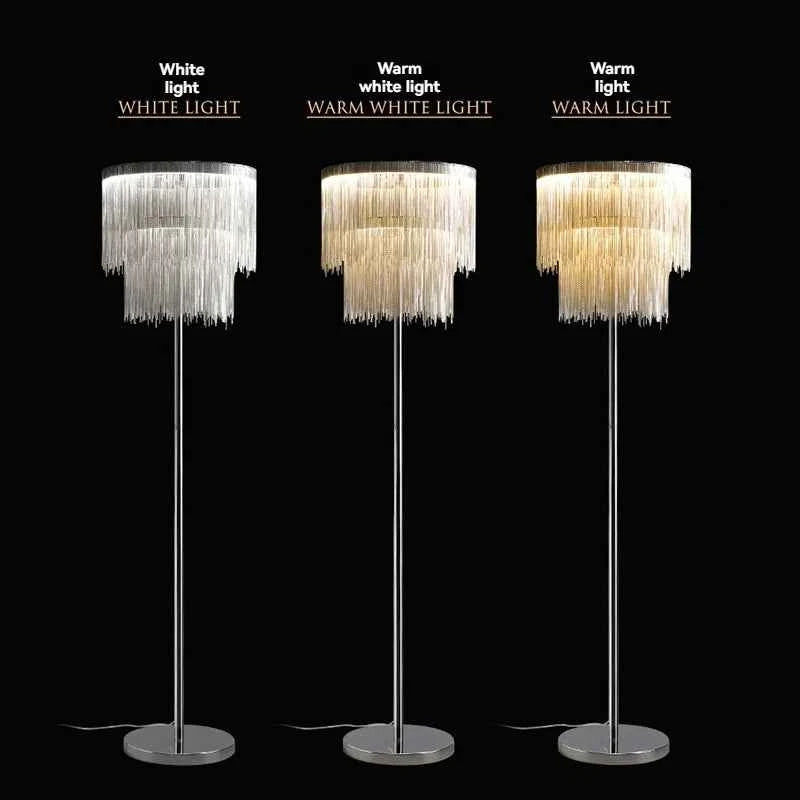 New Tassel Floor Lamp Living Room Bedside Light Luxury Bedroom Vertical Table Lamp Nordic Postmodern Simple Sofa Corner Art Lamp