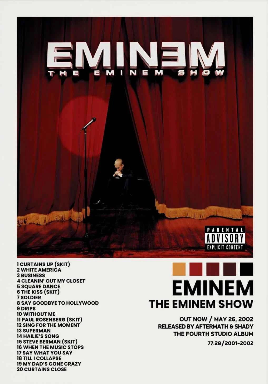 Hip Hop Rap Star Drake Eminem Music Album Covers Poster Print Canvas Painting Wall Art Picture Bedroom Living Room Home Decor