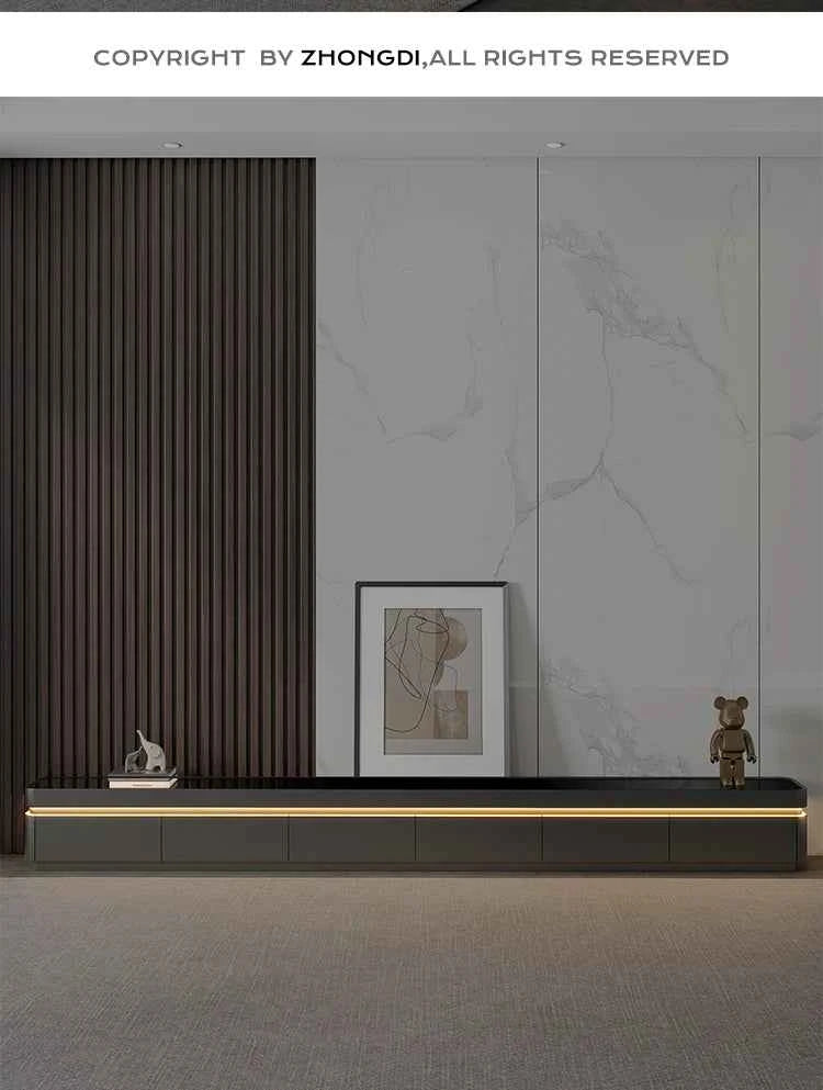 Luxury Aesthetic Tv Stands Hiding Handles Media Cabinet Floor Tv Stand Mid Century Black Mobili Per La Casa Home Furniture