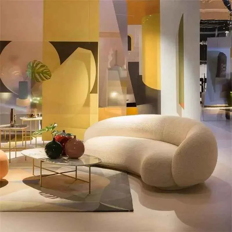 High Quality Curved 3 Seater Sofa Adults Waterproof Modern Luxury Christmas Sofa European Seating Divano Letto Home Furniture