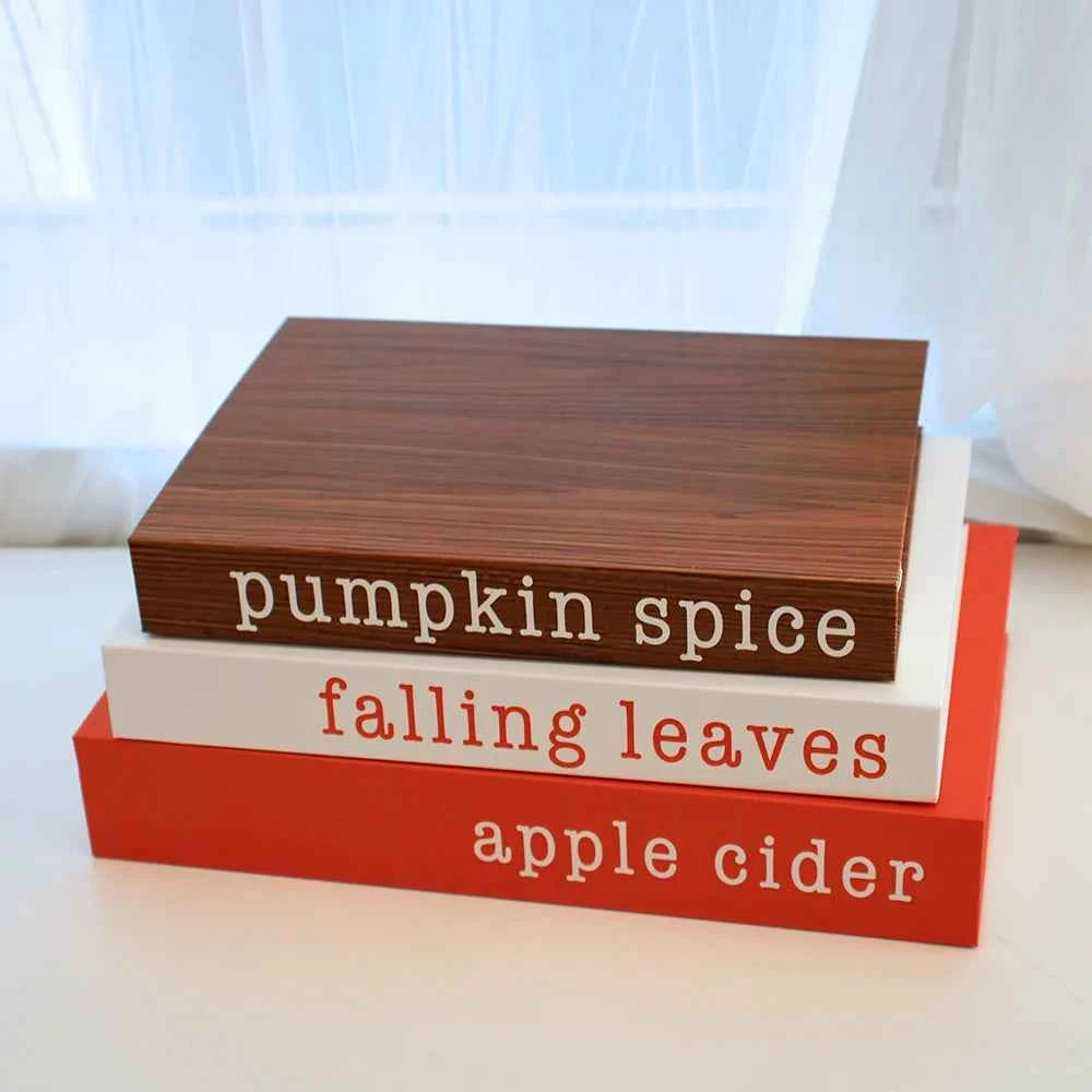 3Pcs/Set Luxury Decoration Fake Books Rich in layers Set of fake books Home Decor Ornaments cosmetic room Coffee Table Book