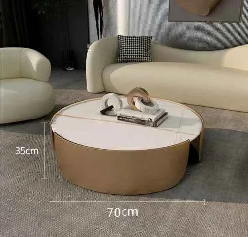 Round Luxury Coffee Tables Metal Low Patio Outdoor Hall Hotel Coffee Tables Center Entryway Muebles De La Sala Home Furniture