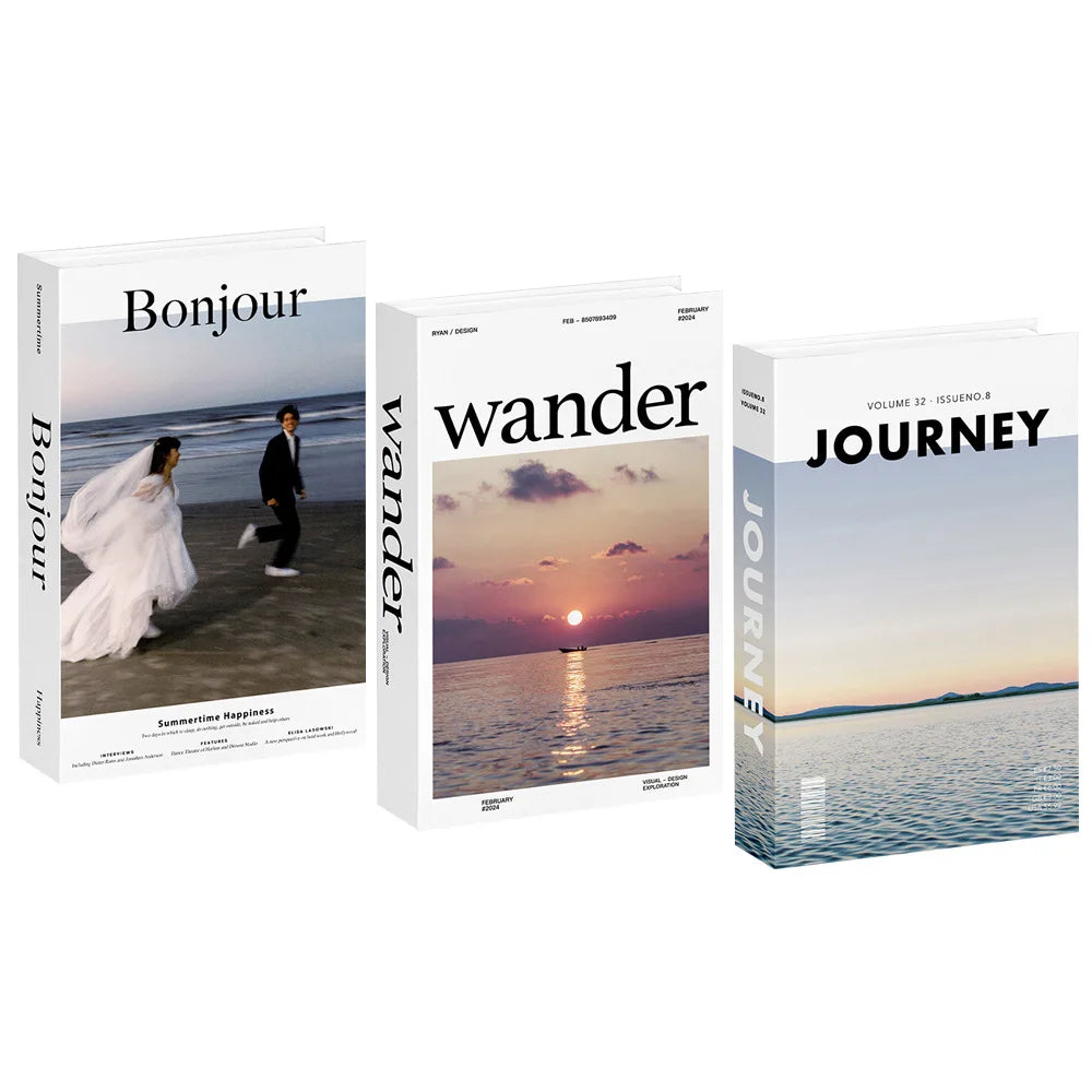 3pcs/lot Simulation Books for Decoration Luxury Home Decorative Living Room Bookcase Props Book Ornaments Home Shooting Props - The Homemakers Hub