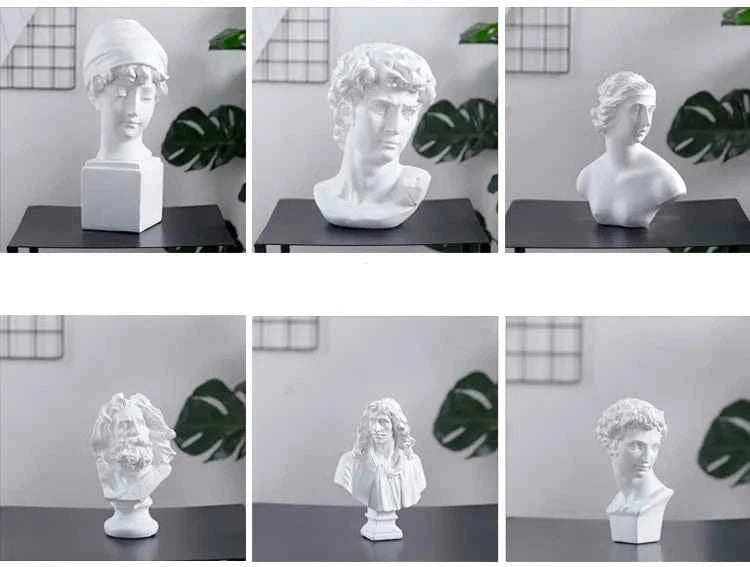 World Famous Statue Retro Art Resin Marseille Sculpture Sketch Model David Home Room Decoration Resin Office Decor Figurine