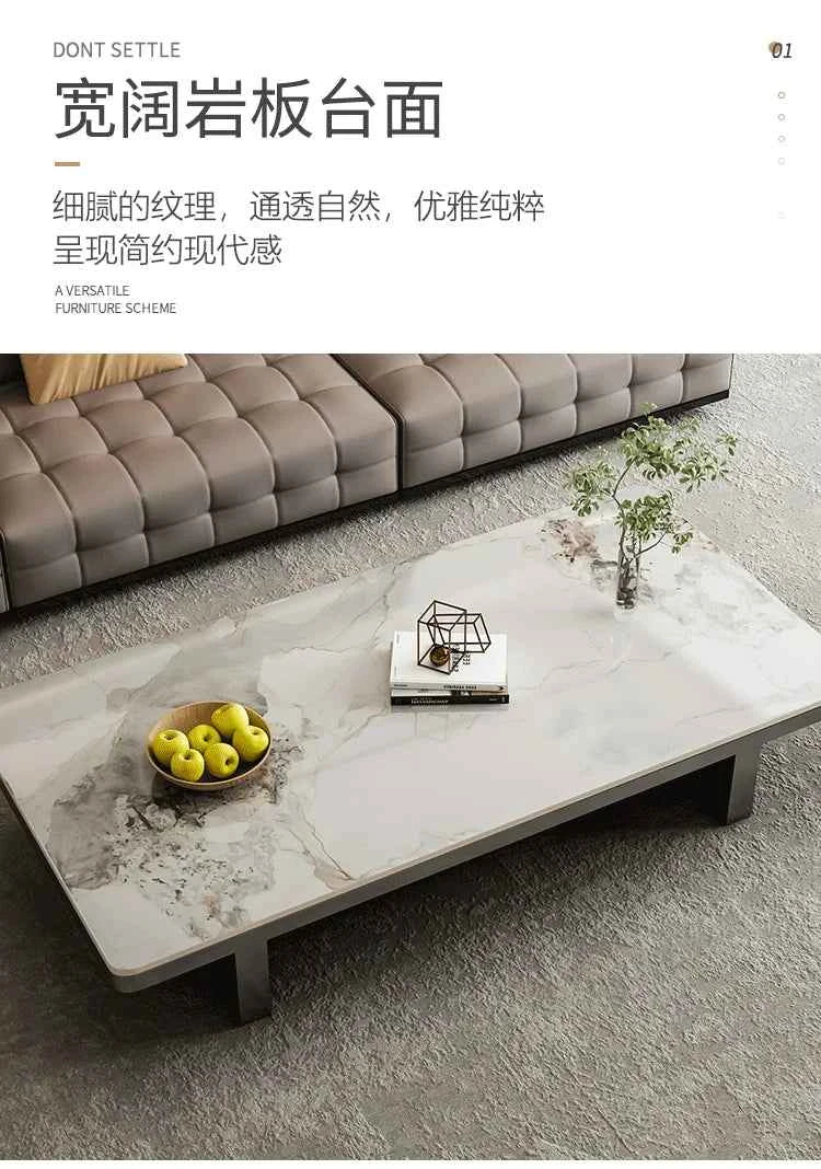 Modern Minimalist Coffee Table - Unique Italian Simple Side Table for Bedroom and Home Furniture