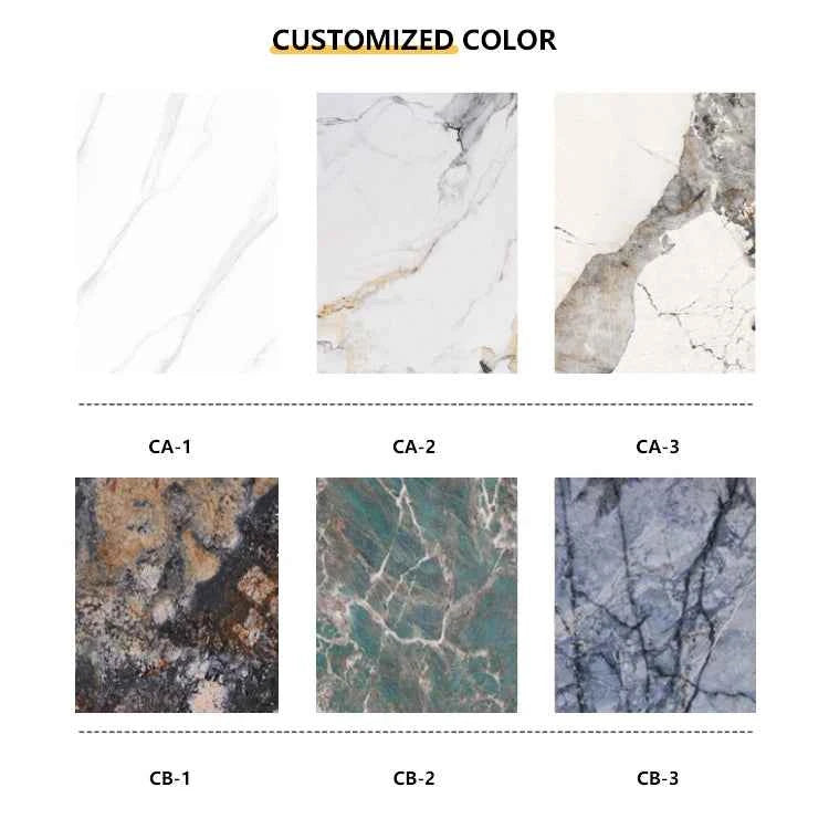 Living room furniture Italian design square coffee table light luxury marble coffee table stainless steel base coffee table